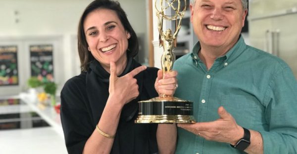 Melissa Baldino with her husband Christopher Kimball