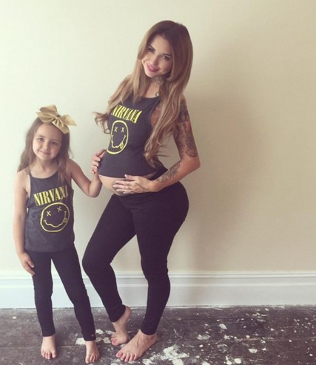 Sallie Axl with her daughter
