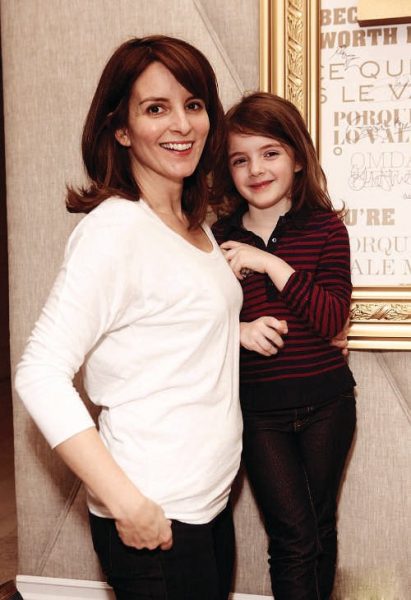 Alice Zenobia Richmond and her mother Tina Fey posing for the photo