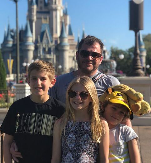Trixie Hyde with her father and brothers