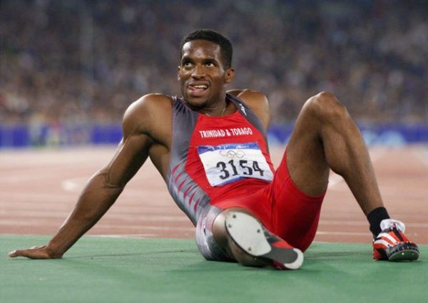 Ato Boldon posing for the photo