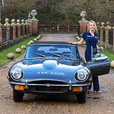 Laura Hamilton with the car