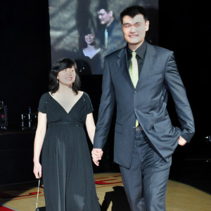 Yao Ming with his wife YeLi