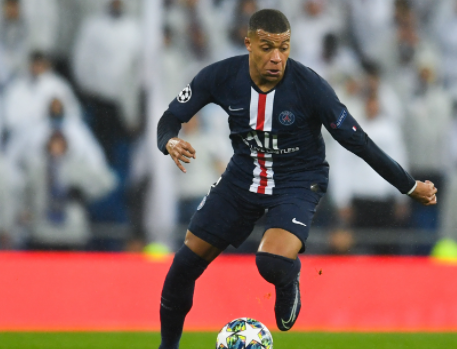 Kylian Mbappe playing football