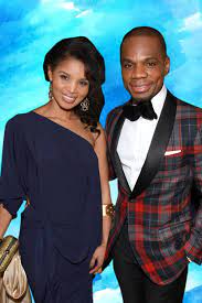 Caziah Franklin's father and mother posing for the photo