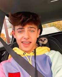Kyle Thomas inside the car