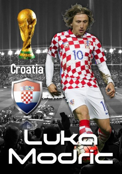 Vanja Bosnic's husband Luka Modric in the poster