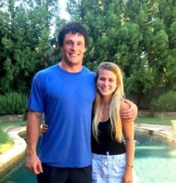 Shannon Reilly with her husband Luke Kuechly