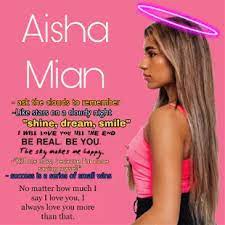 Aisha Mian in the poster