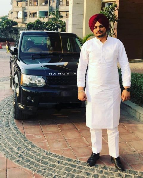 Sidhu Moose Wala with the car