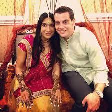Geeta Patel with her husband Sean Reid