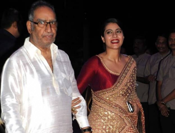 Veeru Devgan with his daughter-in-law Kajol