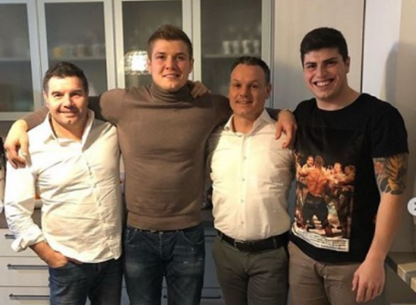 Marvin Vettori with his brothers