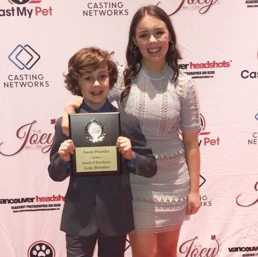 Luke Roessler with his sister