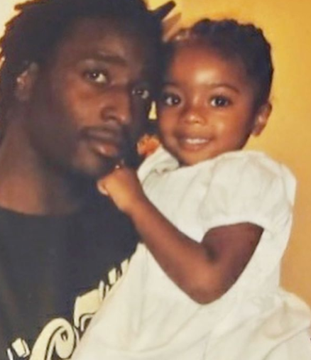 Skai Jackson childhood photo with her father