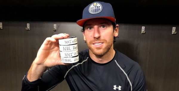James Neal posing for a photo 
