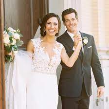 Mike Yastrzemski wedding photo with his wife Paige Cahill Yastrzemski 