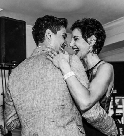 Gabriel Conte with his mother
