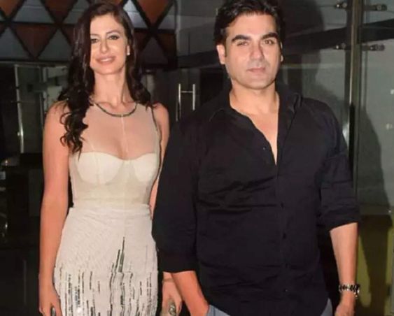 Giorgia Andriani with her boyfriend, Arbaaz Khan