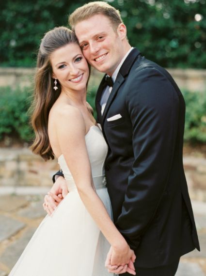 Greg McElroy and his wife, Meredith Gray's wedding photo