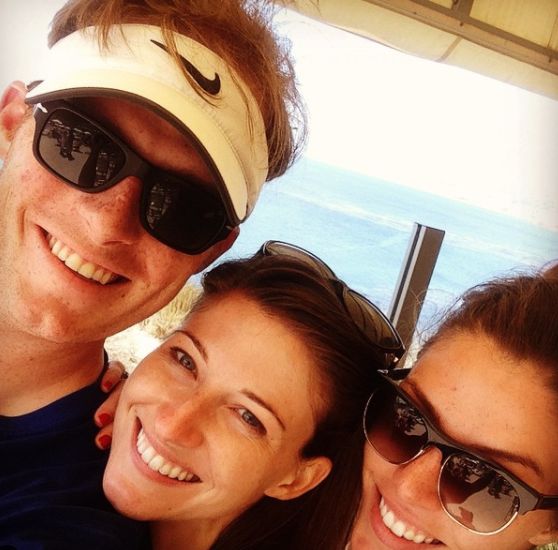 Greg McElroy and his wife and sister