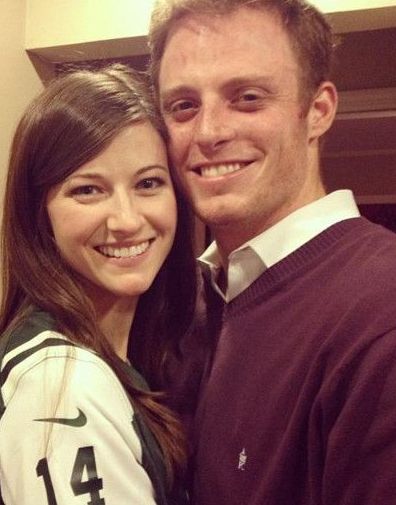 Greg McElroy with his wife, Meredith Gray