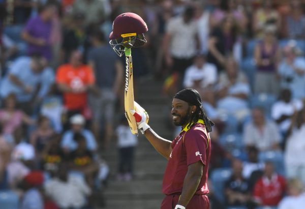 Chris Gayle playing cricket