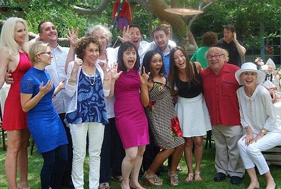 Jimmy Karz with the cast members of Matilda