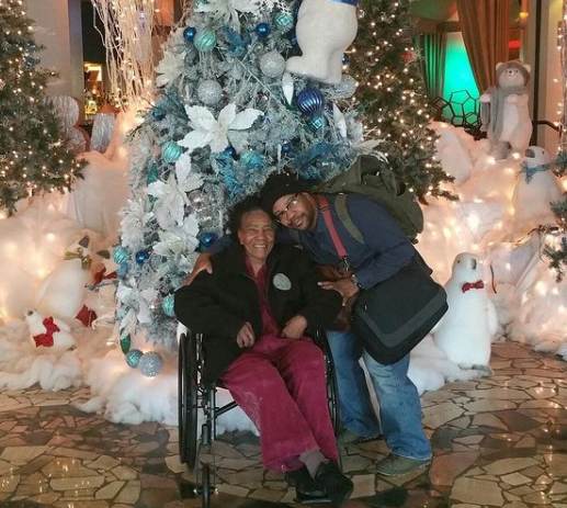 Kelly Perine with his mother