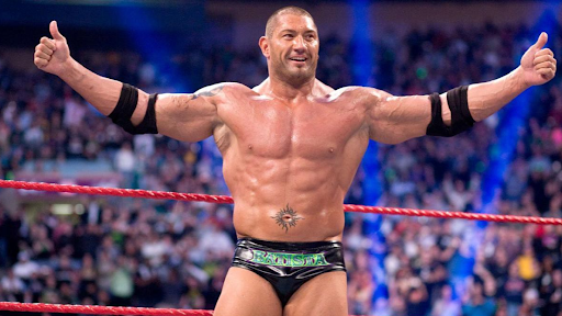 Dave Bautista winning the match 
