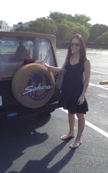 Lauren Shehadi with the car