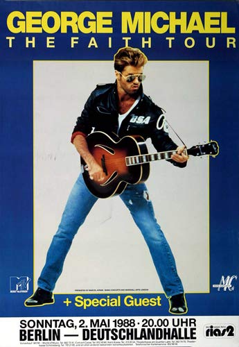 Lesley Angold Panayiotou's son George Michael in the poster