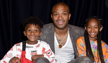 P. J. Tucker with his children