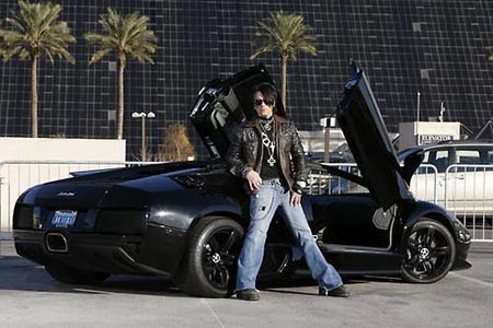 Criss Angel with the car 