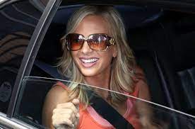 Elisabeth Hasselbeck inside the car
