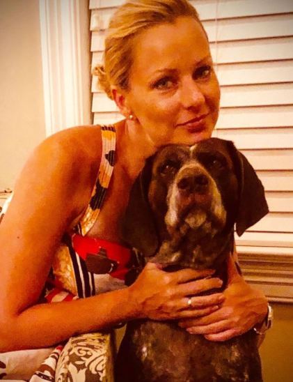  Sandra Smith with her dog