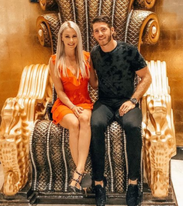 Mike Hoffman with his wife Monika Caryk