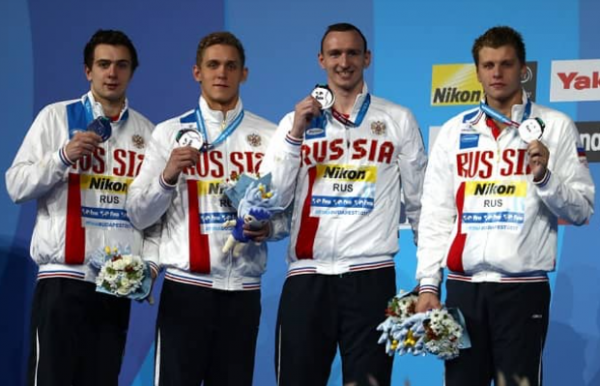 Aleksandr with his Russian team 