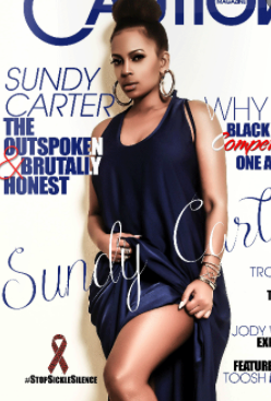 Sundy Carter photo in the magazine cover 