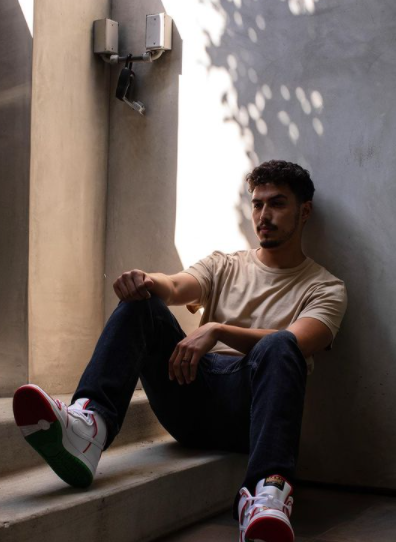 Julio Macias in a photoshoot