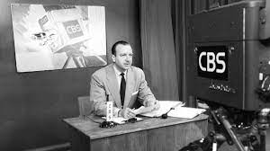 Walter Cronkite in the office 