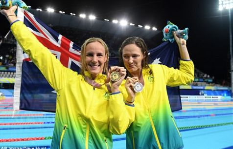 Cate Campbell with her sister, Bronte Campbell