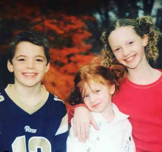 Annalise Basso with her siblings