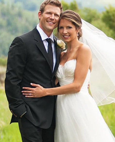 Charlotte Brown Stork and her ex-husband, Travis Stork on their wedding day