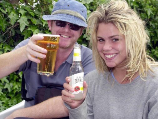 Chris Evans with his second wife, Billie Piper