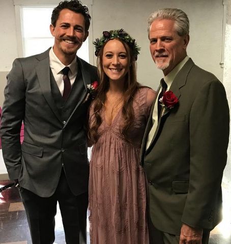 Joe Anglim with his father and sister