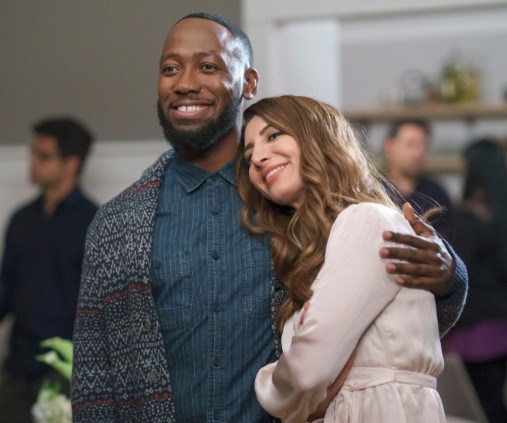 Lamorne Morris with his co-star, Nasim Pedrad