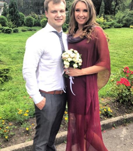 Natalia Ishchenko with her husband, Sergey Anikin