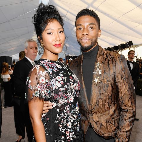Chadwick Boseman with his wife Taylor Simone Ledward