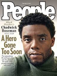Chadwick Boseman photo in the magazine cover